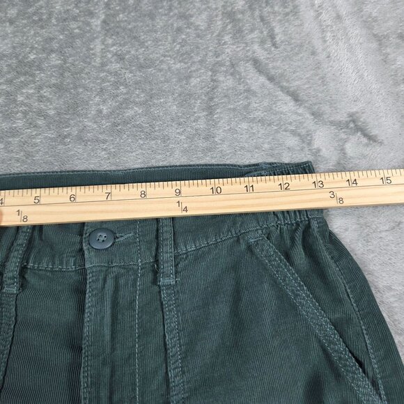 American Eagle Pants Womens 00 Green Corduroy Cargo Baggy Jogger Preppy - Picture 6 of 8